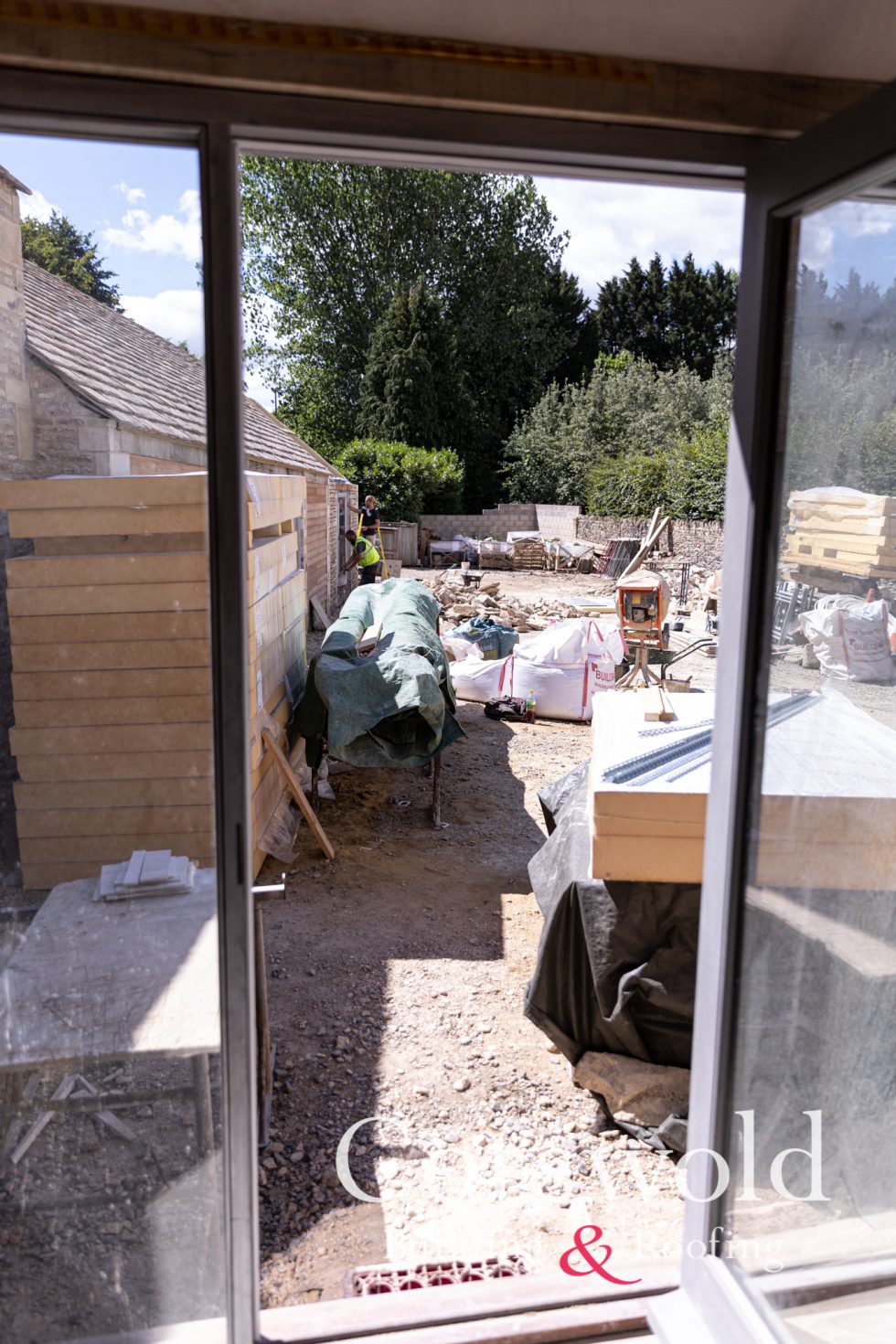 Building site in progress with Cotswold Building and Roofing Ltd