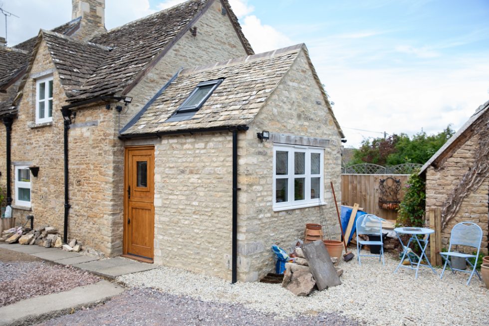Extension build in cotswold stone in, Preston, Cirencester